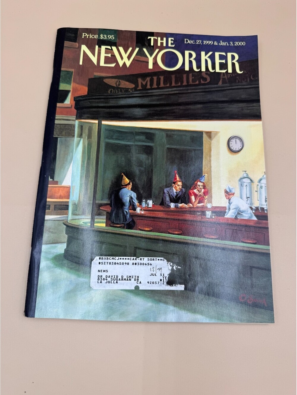 1999-2000 DEC 27 & JAN 3 NEW YORKER MAGAZINE - GREAT ILLUSTRATED COVER - NY 3614